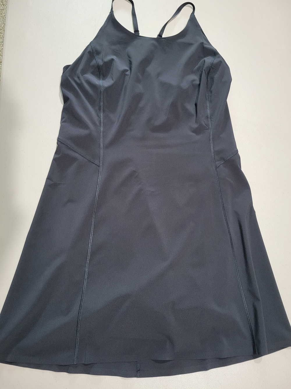 Athleta Black A-Line Swim Dress with Slim Straps